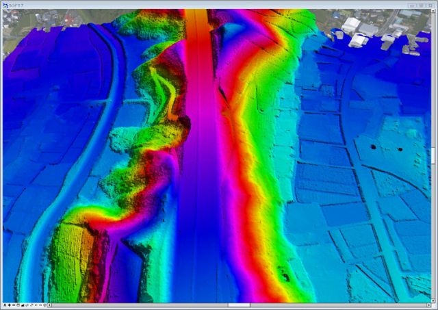 標高段彩図（鳥瞰）