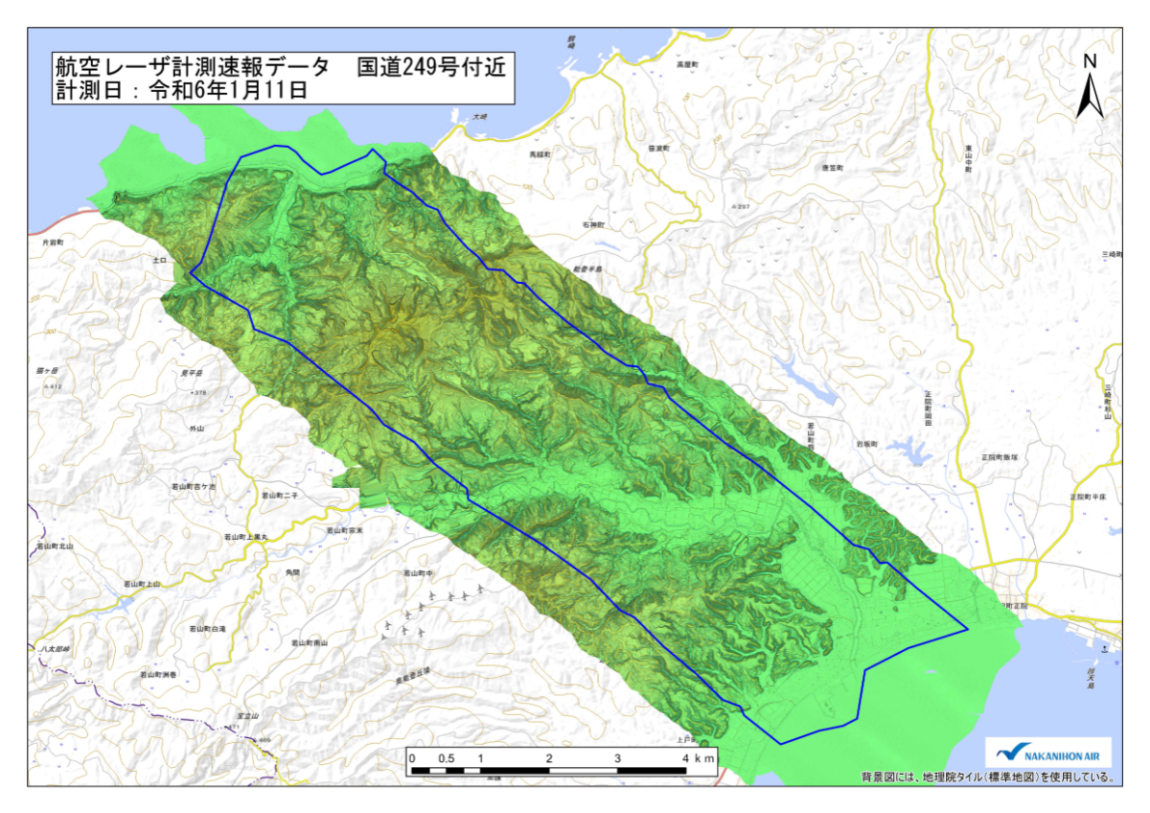 航空レーザ計測（国道249号付近）速報データ