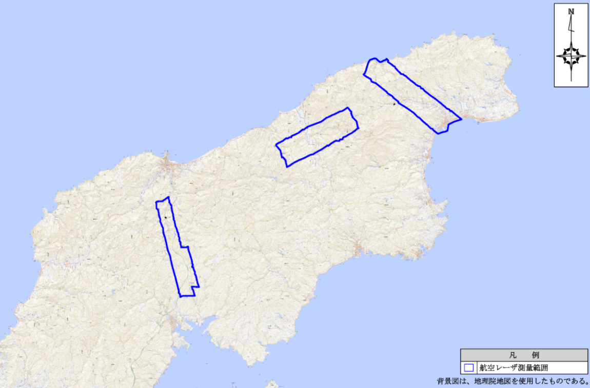 航空レーザ計測(能登半島）計測範囲（１月１１日）