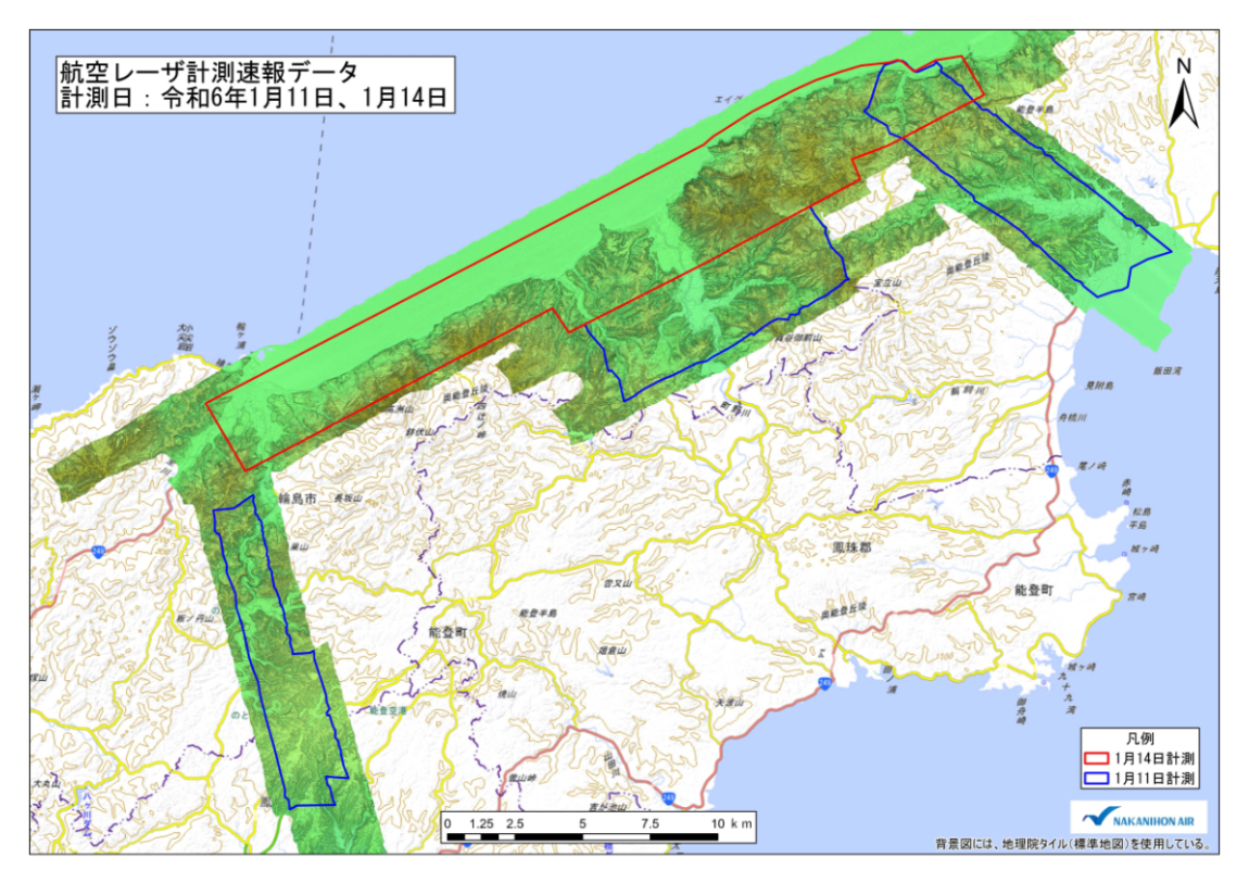 微地形表現図（国道249号付近）速報データ