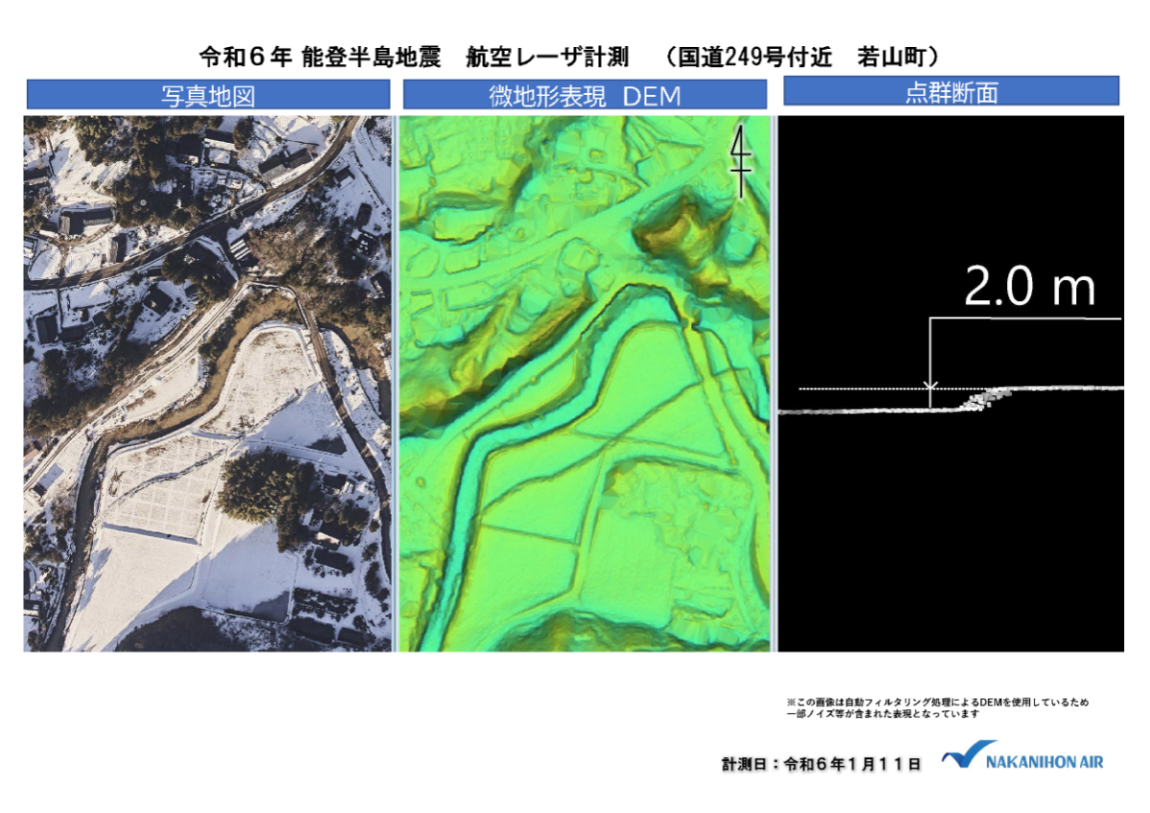 航空レーザ計測（国道249号付近）速報データ