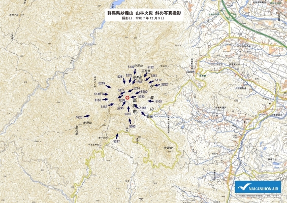 群馬県妙義山における斜め写真撮影成果_標定図