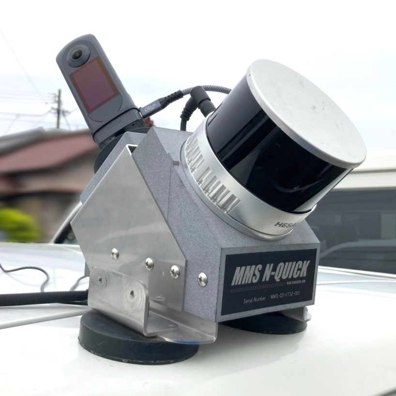 搭載した簡易車載レーザシステム「MMS N-QUICK」